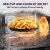 imageTOSHIBA 6in1 Inverter Countertop Microwave Oven Healthy Air Fryer Combo MASTER Series Air Fryer Broil Convection Speedy Combi Even Defrost Sound OnOff 27 Auto Menu Stainless SteelBlack Stainless Steel