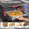 imageTOSHIBA AC25CEWSS Large 6Slice Convection Toaster Oven Countertop 10InOne with Toast Pizza and Rotisserie 1500W Stainless Steel Includes 6 AccessoriesBlack Stainless Steel