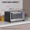 imageTOSHIBA AC25CEWSS Large 6Slice Convection Toaster Oven Countertop 10InOne with Toast Pizza and Rotisserie 1500W Stainless Steel Includes 6 AccessoriesStainless Steel