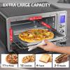 imageTOSHIBA AC25CEWSS Large 6Slice Convection Toaster Oven Countertop 10InOne with Toast Pizza and Rotisserie 1500W Stainless Steel Includes 6 AccessoriesStainless Steel