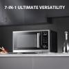 imageTOSHIBA Countertop Microwave Oven Air Fryer Combo Inverter Convection Broil Speedy Combi Even Defrost Humidity Sensor Mute Function 27 Auto Menuampamp47 Recipes 10 cuft30QT 1000WStainless Steel