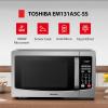 imageTOSHIBA EM131A5CSS Countertop Microwave Ovens 12 Cu Ft with 124quot Removable Turntable Smart Humidity Sensor 12 Auto Menus Mute Function ECO Mode Easy Clean Interior 1000W Silver12 CuFtSilver