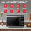 imageTOSHIBA EM131A5CSS Countertop Microwave Ovens 12 Cu Ft with 124quot Removable Turntable Smart Humidity Sensor 12 Auto Menus Mute Function ECO Mode Easy Clean Interior 1000W SilverAir Fryer10 CuFt
