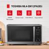 imageTOSHIBA ML2EM12EABS Countertop Microwave Oven With Stylish Design As Kitchen Essentials Smart Sensor ECO Mode ampamp Mute Function 12 Cu Ft With 124quot Turntable 1100W Black Stainless SteelAdvanced12 CuFt