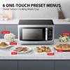 imageTOSHIBA ML2EM12EABS Countertop Microwave Oven With Stylish Design As Kitchen Essentials Smart Sensor ECO Mode ampamp Mute Function 12 Cu Ft With 124quot Turntable 1100W Black Stainless SteelInverter16 Cu Ft