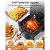 imageToshiba 77QT Air Fryer FamilySize for Quick and Easy Meals 12 Preset Menus and MenuIQ Function 1F Precision 90 less fat Doublesided Handles Easy CarryingMetal Gray