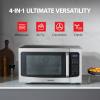 imageToshiba Air Fryer Combo 4in1 Countertop Microwave Oven Smart Sensor Convection Mute Function Position Memory 136quot Turntable 15 Cu Ft 1000W Black MLEC42PBSSilver