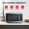 imageToshiba Air Fryer Combo 4in1 Countertop Microwave Oven Smart Sensor Convection Mute Function Position Memory 136quot Turntable 15 Cu Ft 1000W Black MLEC42PBSBlack Stainless Steel