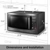 imageToshiba EC042A5CBS Microwave Oven with Convection Function Smart Sensor Easytoclean Stainless Steel Interior and ECO Mode 15 cu ft  1000W Black Stainless Steel