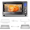 imageTOSHIBA AC25CEWSS Large 6Slice Convection Toaster Oven Countertop 10InOne with Toast Pizza and Rotisserie 1500W Stainless Steel Includes 6 AccessoriesBlack Stainless Steel