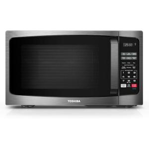 imageTOSHIBA Small Microwave Oven with 11 Power Levels ChefDefrost Sound OnOff ampamp Eco Mode 07 Cu Ft 700W Black MMEM07PABKAdvanced09 Black