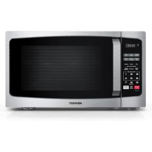 imageTOSHIBA Small Microwave Oven with 11 Power Levels ChefDefrost Sound OnOff ampamp Eco Mode 07 Cu Ft 700W Black MMEM07PABKAdvanced09 Silver