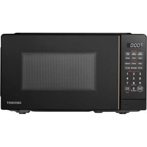 imageTOSHIBA Small Microwave Oven with 11 Power Levels ChefDefrost Sound OnOff ampamp Eco Mode 07 Cu Ft 700W Black MMEM07PABKChefDefrost07 CuFt