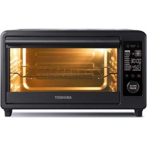 imageToshiba TL2AC25CZAGR Air Fryer Toaster Oven 6in1 Digital Convection Oven for 9 Cooking Presets 6Slice Bread12Inch Pizza 1750W Charcoal Grey