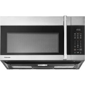 imageTOSHIBA 19 CuFt Over the Range Microwave Oven with Easy Installation Soft Close Door ChefDefrost Sensor 400 CFM Ventilation 1000W Stainless Steel OAEM19PHSSOver the Range19 CuFt