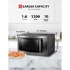 image:imageTOSHIBA FlatbedNo Turntable Design Microwave Oven with Inverter Technology Smart Sensor Mute Function 1200W 13 CuFt Black Stainless Steel MLEM13PAITFBSSensor16 CuFt