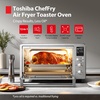 image:imageTOSHIBA 10in1 Convection Toaster Oven 6Slice Countertop Oven 1500W with Toast Bake Broil Rotisserie amp Pizza Functions LCD Knob Controls 6 Accessories Black Stainless Steel25L Air Fryer