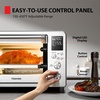 image:imageTOSHIBA 10in1 Convection Toaster Oven 6Slice Countertop Oven 1500W with Toast Bake Broil Rotisserie amp Pizza Functions LCD Knob Controls 6 Accessories Black Stainless Steel25L Air Fryer
