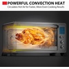 image:imageTOSHIBA 10in1 Convection Toaster Oven 6Slice Countertop Oven 1500W with Toast Bake Broil Rotisserie amp Pizza Functions LCD Knob Controls 6 Accessories Black Stainless Steel25L Convec SS