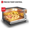 image:imageTOSHIBA 10in1 Convection Toaster Oven 6Slice Countertop Oven 1500W with Toast Bake Broil Rotisserie amp Pizza Functions LCD Knob Controls 6 Accessories Black Stainless Steel25L Air Fryer