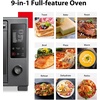 image:imageTOSHIBA 10in1 Convection Toaster Oven 6Slice Countertop Oven 1500W with Toast Bake Broil Rotisserie amp Pizza Functions LCD Knob Controls 6 Accessories Black Stainless Steel32L Air Fryers