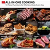 image:imageTOSHIBA 10in1 Convection Toaster Oven 6Slice Countertop Oven 1500W with Toast Bake Broil Rotisserie amp Pizza Functions LCD Knob Controls 6 Accessories Black Stainless Steel25L Convec SS