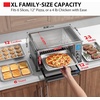 image:imageTOSHIBA 10in1 Convection Toaster Oven 6Slice Countertop Oven 1500W with Toast Bake Broil Rotisserie amp Pizza Functions LCD Knob Controls 6 Accessories Black Stainless Steel25L Convec BS