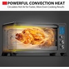 image:imageTOSHIBA 10in1 Convection Toaster Oven 6Slice Countertop Oven 1500W with Toast Bake Broil Rotisserie amp Pizza Functions LCD Knob Controls 6 Accessories Black Stainless Steel25L Convec BS